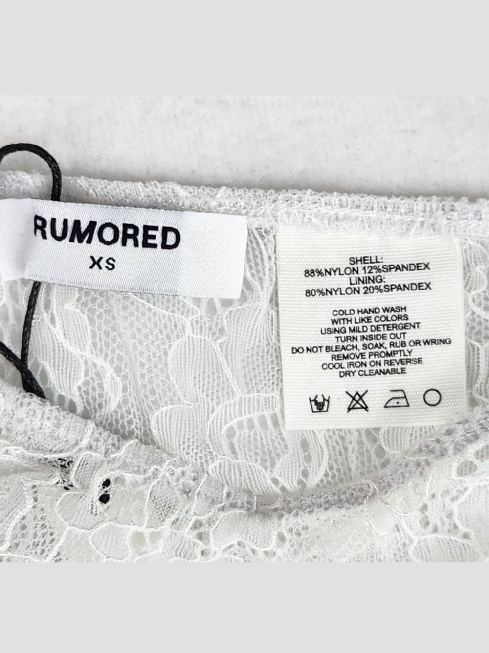 RUMORED Smitten Brief Womens Size XS White Lace High Waist High Cut NWT - Picture 3 of 7